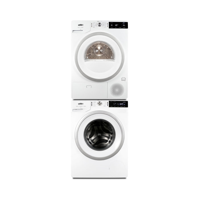 Summit Appliance Washer & Dryer Set with Stackable 2.3 Cubic Feet Front Load Washer and 3.88